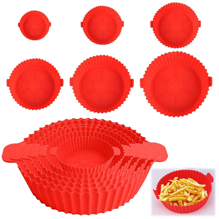 6 MOLDES SILICONA AIR FRYER