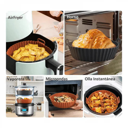 6 MOLDES SILICONA AIR FRYER