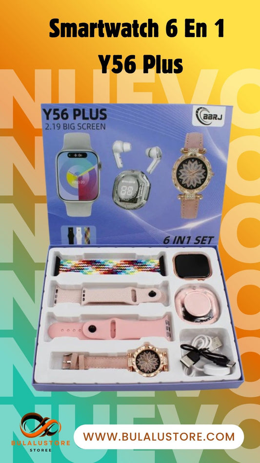 SMARTWATCH 6 EN 1 Y56 PLUS Llamadas, Salud, Deporte y Estilo