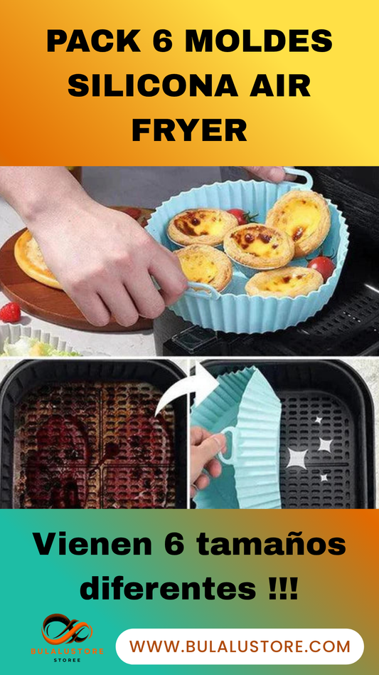 6 MOLDES SILICONA  AIR FRYER
